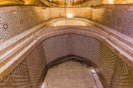 SOLTANIYEH, IRAN - APRIL 13, 2018: Interior of the Dome of Soltaniyeh (Tomb of Oljeitu) in Zanjan...