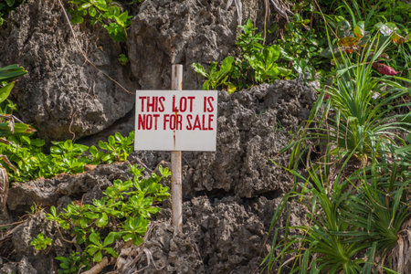 Sign at Boracay island, Philippines. It says: This lot is not for sale.の写真素材