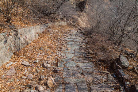 Path to Taragarh Fort in Bundi, Rajasthan state, Indiaの写真素材