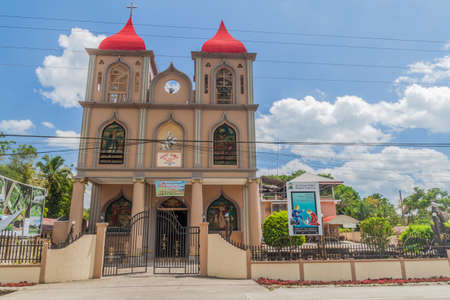 BOHOL ISLAND, PHILIPPINES - FEBRUARY 11, 2018: Saint James church in Batuan village on Bohol island.のeditorial素材