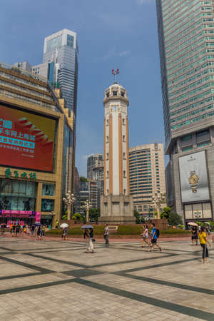 CHONGQING, CHINA - AUGUST 16, 2018: Liberation Monument  in Chongqing, Chinaのeditorial素材