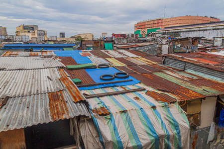 Skyline of Santa Cruz district of Manila, Philippinesのeditorial素材
