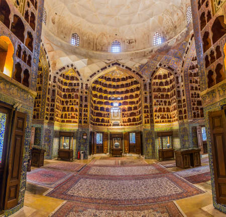 ARDABIL, IRAN - APRIL 10, 2018: Interior of Chini Khaneh (China Room) in Sheikh Safi Al-Din Ardabili...