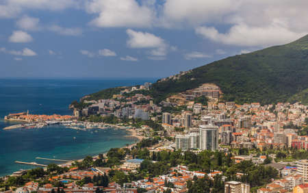 Aerial view of Budva, Montenegro