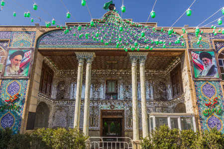 Payghambariyeh (Panjeh Ali or Peighambarieh) shrine, tomb of the Four Prophets in Qazvin, Iranのeditorial素材