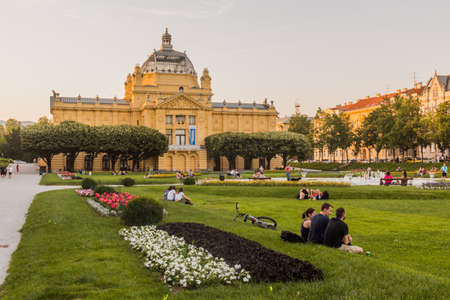 ZAGREB, CROATIA - JUNE 14, 2019: Art Pavilion in Zagreb, Croatiaのeditorial素材