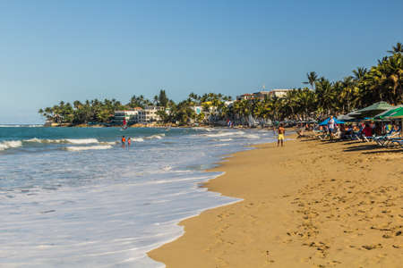 CABARETE, DOMINICAN REPUBLIC - DECEMBER 13, 2018: Beach in Cabarete, Dominican Republicのeditorial素材