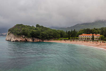 View of Milocer beach, Montenegroの写真素材