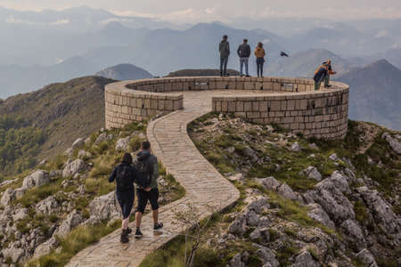 LOVCEN, MONTENEGRO - JUNE 2, 2019: Viewpoint at Njegos mausoleum in Lovcen national park, Montenegroのeditorial素材