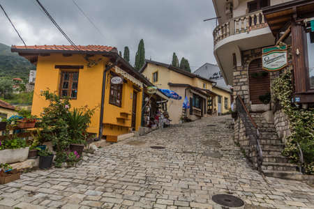 STARI BAR, MONTENEGRO - JUNE 4, 2019: Narrow steep street in Stari Bar, Montenegroのeditorial素材