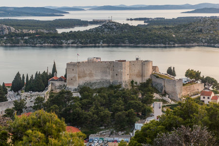 Michael's Fortress in Sibenik, Croatiaのeditorial素材