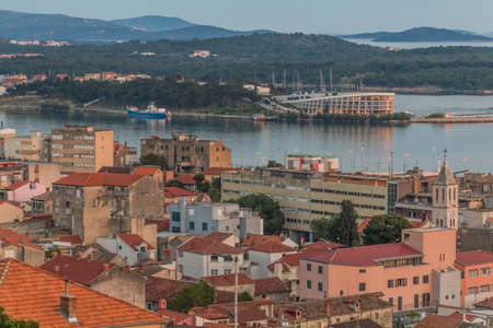 Aerial view of Sibenik, Croatiaのeditorial素材