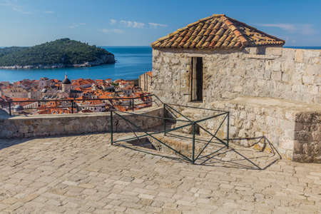 Walls of the old town of Dubrovnik, Croatiaのeditorial素材
