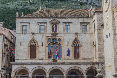 Sponza Palace in the old town of Dubrovnik, Croatiaのeditorial素材