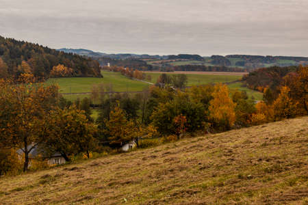 Autumn view of a landscape near Letohrad, Czech Republicの写真素材