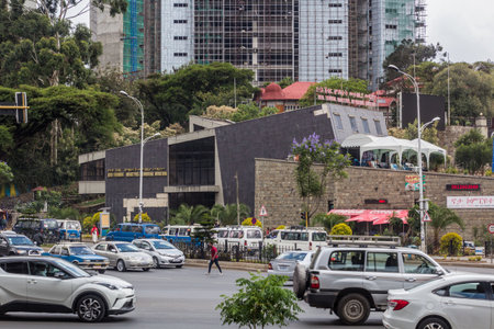 ADDIS ABABA, ETHIOPIA - APRIL 4, 2019: Red Terror Martyrs Memorial Museum in Addis Ababa, Ethiopia