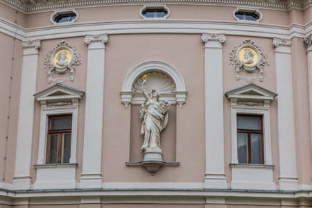Facade of Opera house in Ljubljana, Sloveniaのeditorial素材