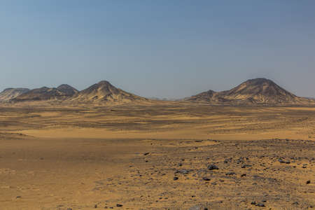 Landscape of the Black Desert, Egyptの写真素材