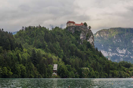 Blejski grad (Bled castle) in Sloveniaのeditorial素材