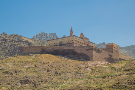 Ishak Pasha palace near Dogubeyazit, Turkeyのeditorial素材