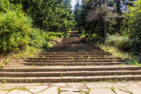 Stairway to the Liberty Memorial on Shipka Peak, Bulgariaの写真素材