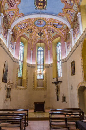 LJUBLJANA, SLOVENIA - MAY 13, 2019: Chapel of Ljubljana castle, Sloveniaのeditorial素材
