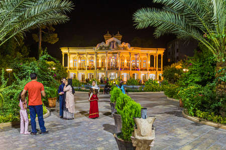 SHIRAZ, IRAN - JULY 8, 2019: Evening view of Shapouri House in Shiraz, Iran