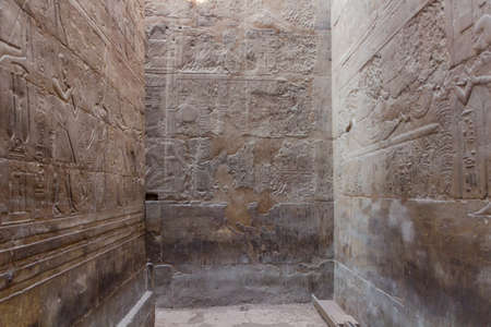 LUXOR, EGYPT - FEB 20, 2019: Walls of the Luxor temple, Egypt