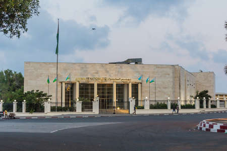 DJIBOUTI, DJIBOUTI - APRIL 17, 2019: AssemblÃ©e Nationale (National Assembly) in Djibouti, capital...