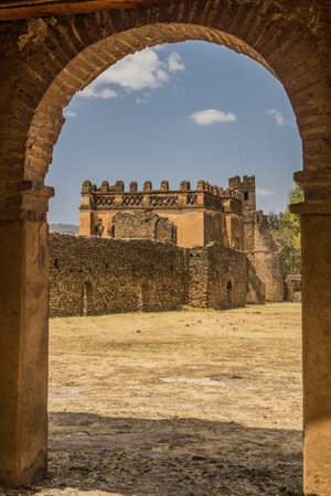Ruins of the Royal Enclosure in Gondar, Ethiopiaのeditorial素材