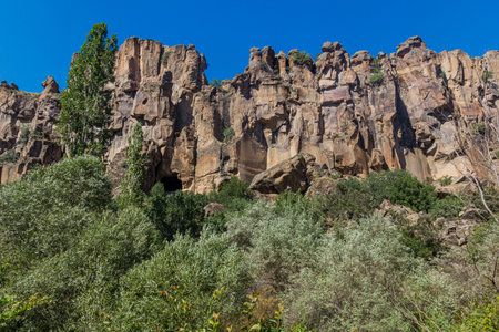 Ihlara valley in Cappadocia, Turkeyの写真素材