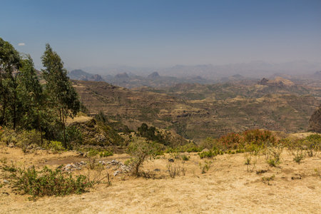 Mountain landscape near Kosoye village, Ethiopia