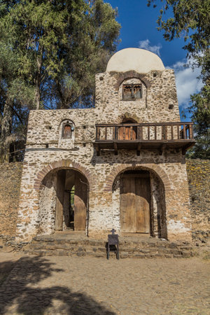 Entrance gate of Debre Birhan (Berhan) Selassie church in Gondar, Ethiopia.