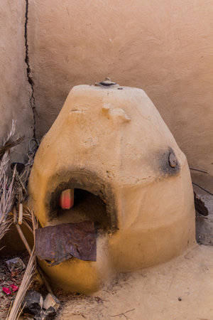 Old mud made oven in Al Qasr village in Dakhla oasis, Egyptの写真素材