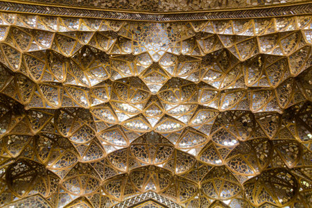 Portal (Iwan) of  Chehel Sotoon Palace in Isfahan, Iranの写真素材