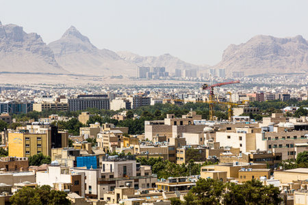 Aerial view of Isfahan, Iranの写真素材