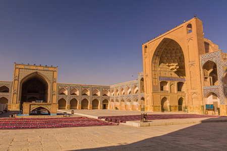Courtyard of the Jameh mosque in Isfahan, Iran
