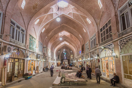 TABRIZ, IRAN - JULY 15, 2019: View of the Bazaar in Tabriz, Iran