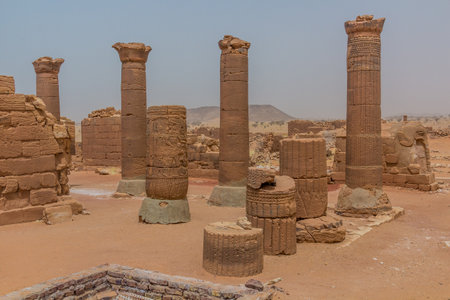 Ruins of the Great Enclosure of Musawwarat es-Sufra (Musawarat Al-Sufra) in Sudanのeditorial素材