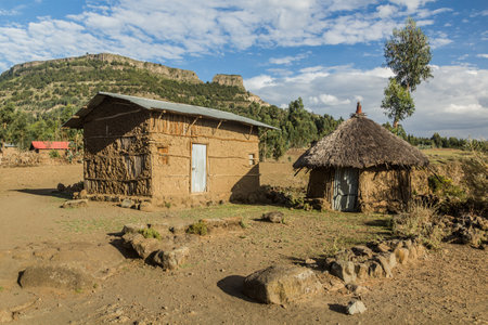 Rural houses near Lalibela, Ethiopiaのeditorial素材