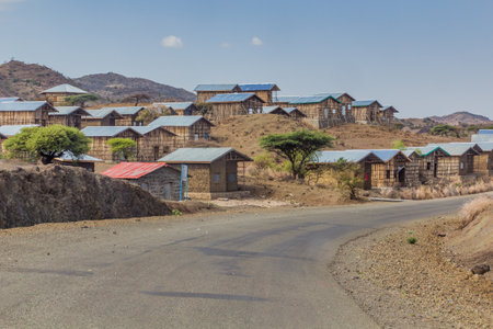 Small village near Lalibela, Ethiopiaのeditorial素材