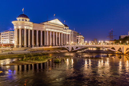 Archaeological Museum of the Republic of Macedonia in Skopje, North Macedoniaの写真素材