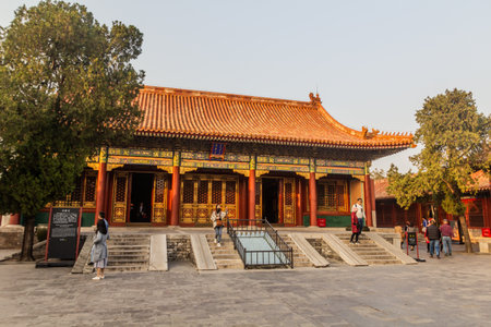BEIJING, CHINA - OCTOBER 18, 2019: Palace of Longevity and Health in the Forbidden City in Beijing, Chinaのeditorial素材