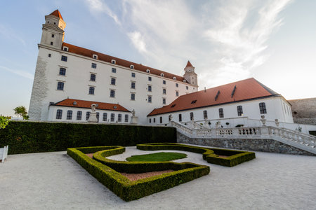 View of Bratislava castle, Slovakiaのeditorial素材