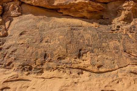 Rock art (petroglyphs) in Jubbah, Saudi Arabia
