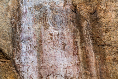 Ancient rock paintings in Nyero, Ugandaの写真素材