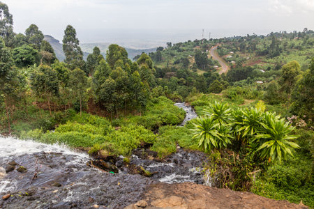 View of Sipi falls, Ugandaの写真素材