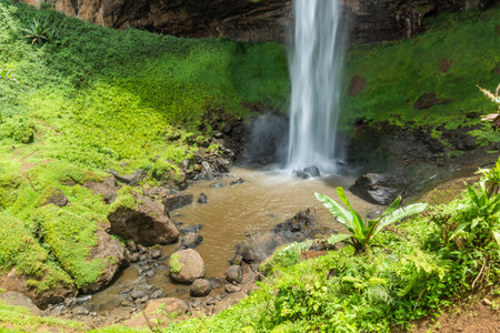 View of Sipi falls, Ugandaの写真素材