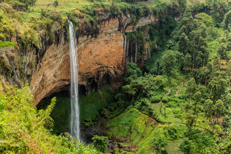 View of Sipi falls, Ugandaの写真素材