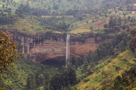 View of Sipi falls, Ugandaの写真素材